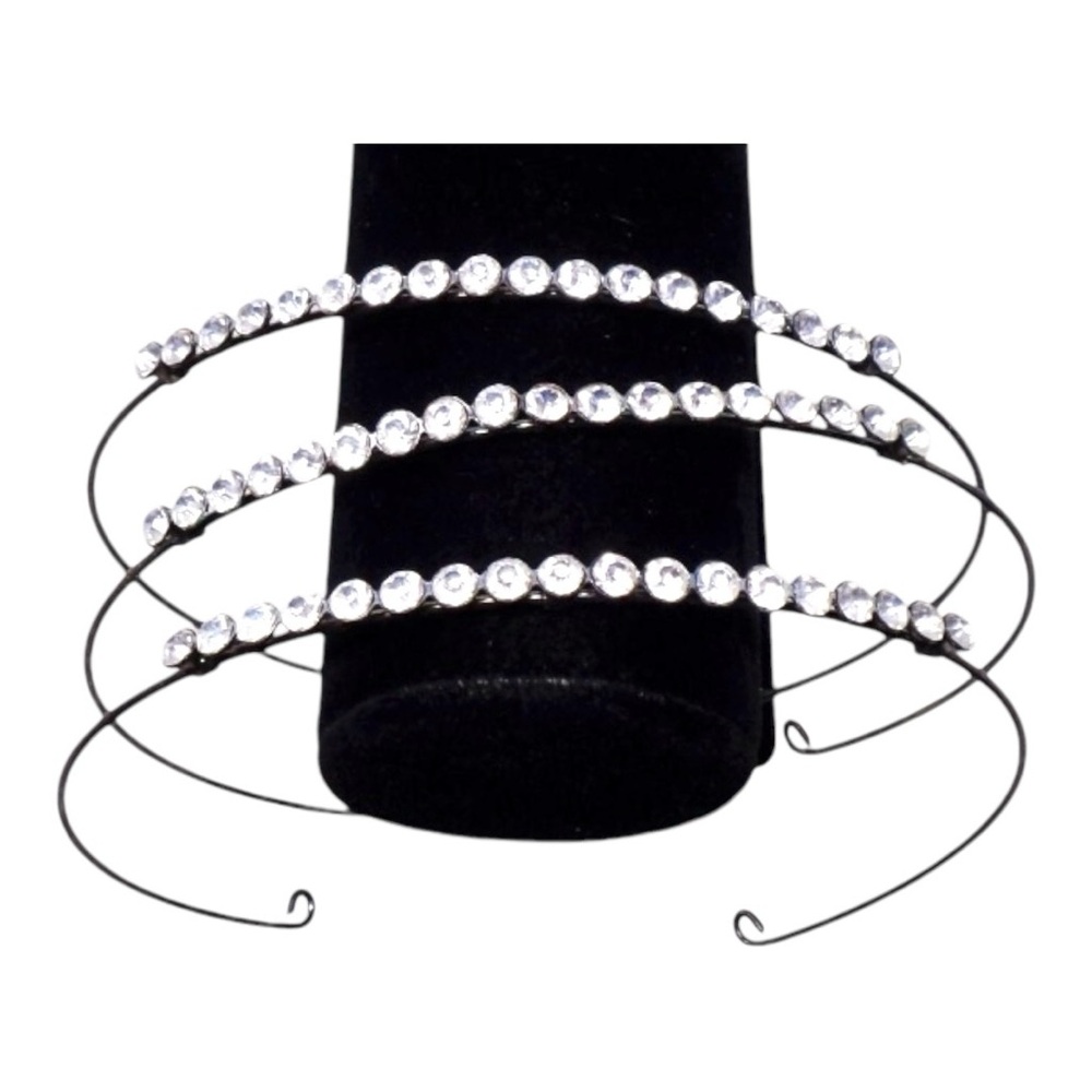 1960’s French Rhinestone Statement Headband, Holiday Party Hair! Deadstock